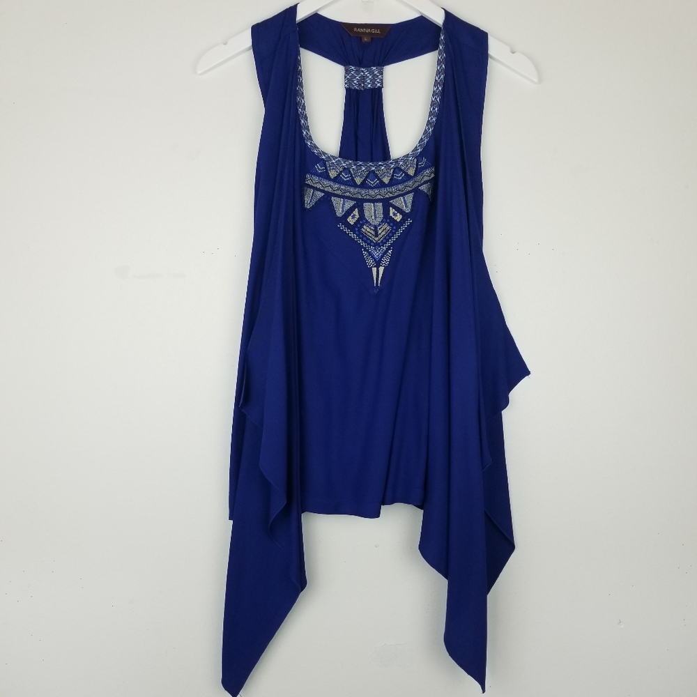 Ranna Gill-Anthropologie Athena Blouse Size Large Beautiflly Embroidered